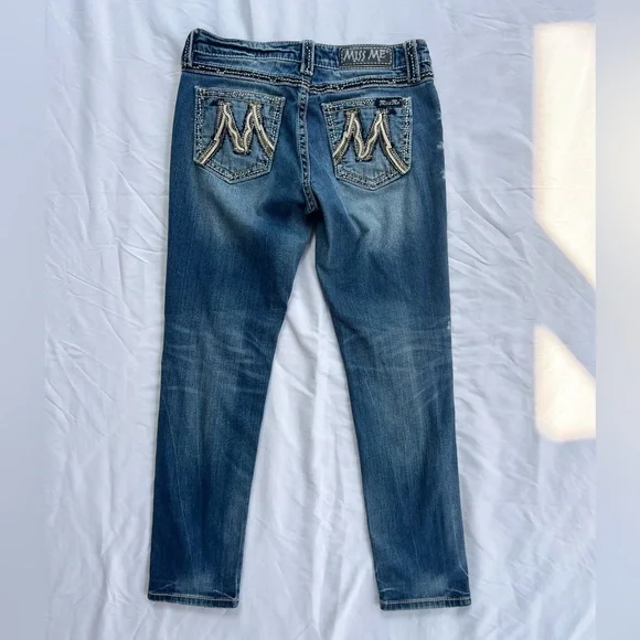 Miss Me Y2K Distressed Skinny Jeans Size 30 - Picture 3 of 7